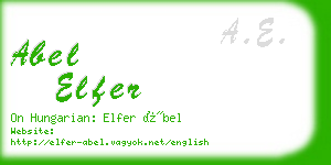 abel elfer business card